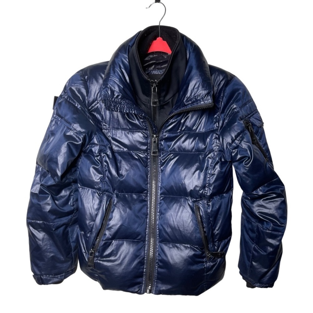 SAM. S13 girl metallic blue puff downhill jacket size 10